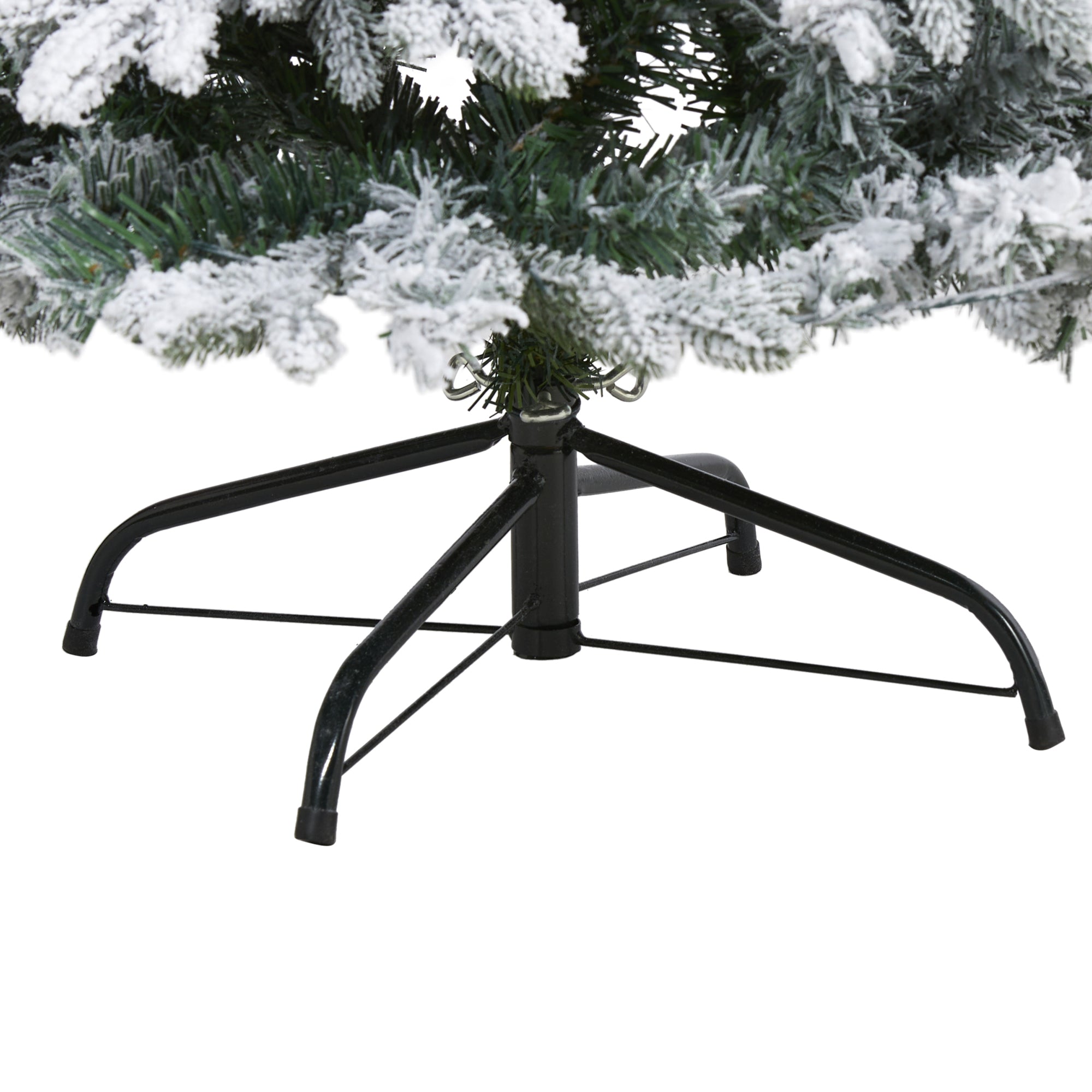 4' Flocked Vermont Mixed Pine Artificial Christmas Tree w 100 Clear LED Lights