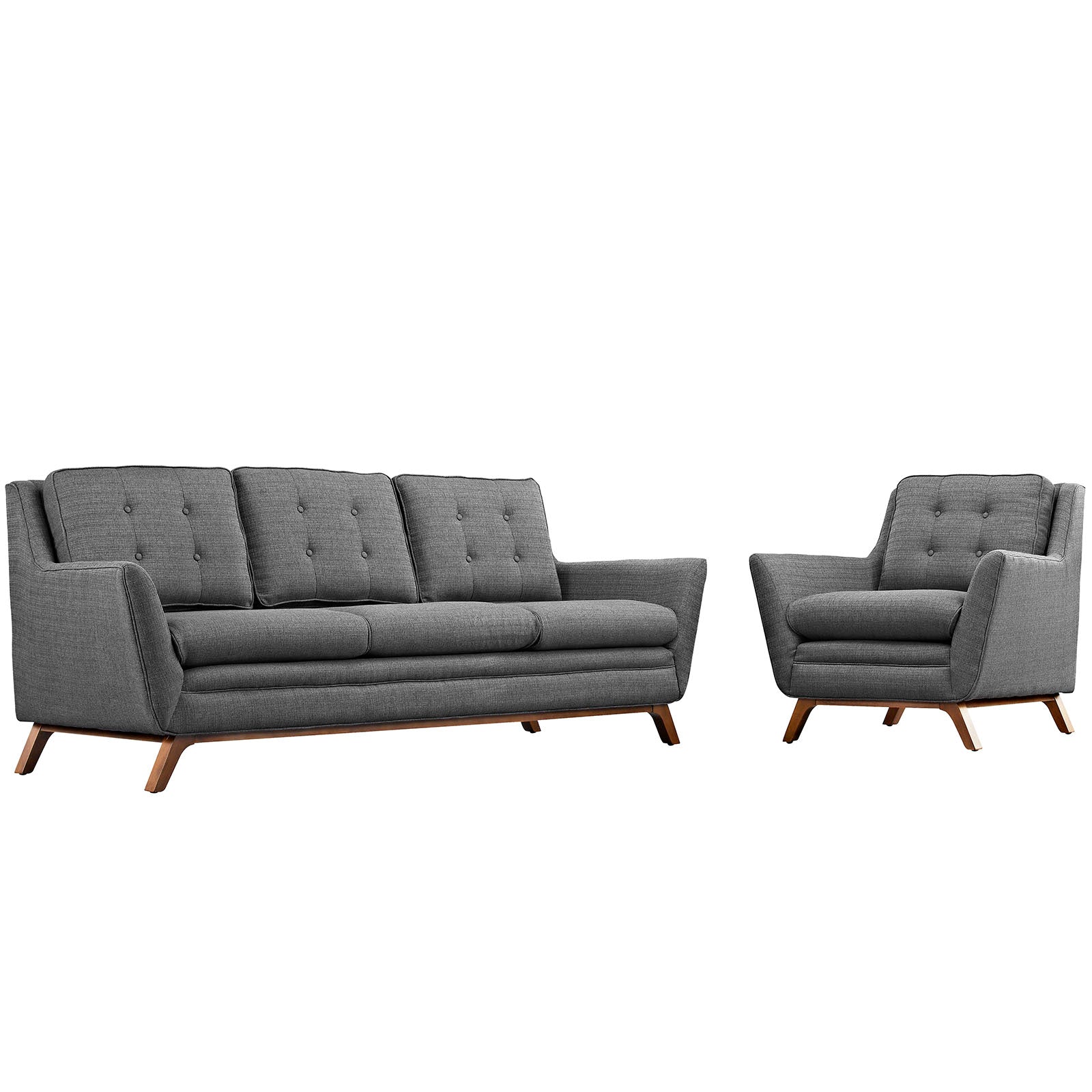 Beguile Upholstered Fabric Living Room Set Set of 2 by Modway
