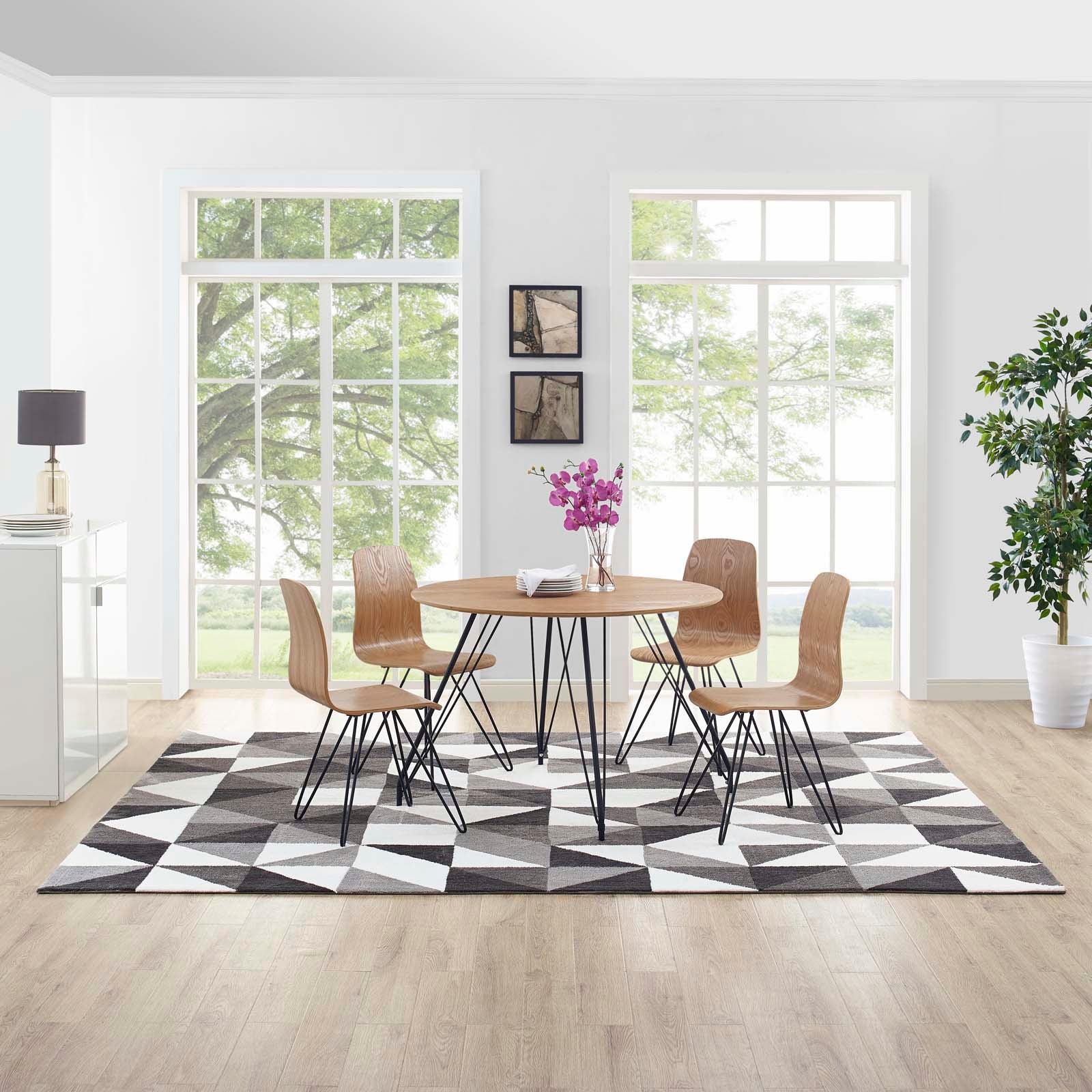 Kahula Geometric Triangle Mosaic 8x10 Area Rug by Modway