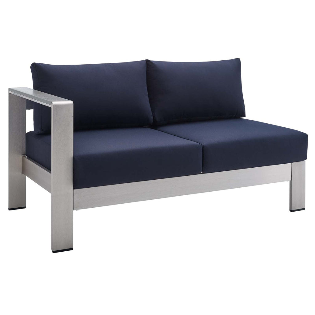 Shore 5 Piece Sunbrella¨ Fabric Outdoor Patio Aluminum Sectional Sofa Set by Modway