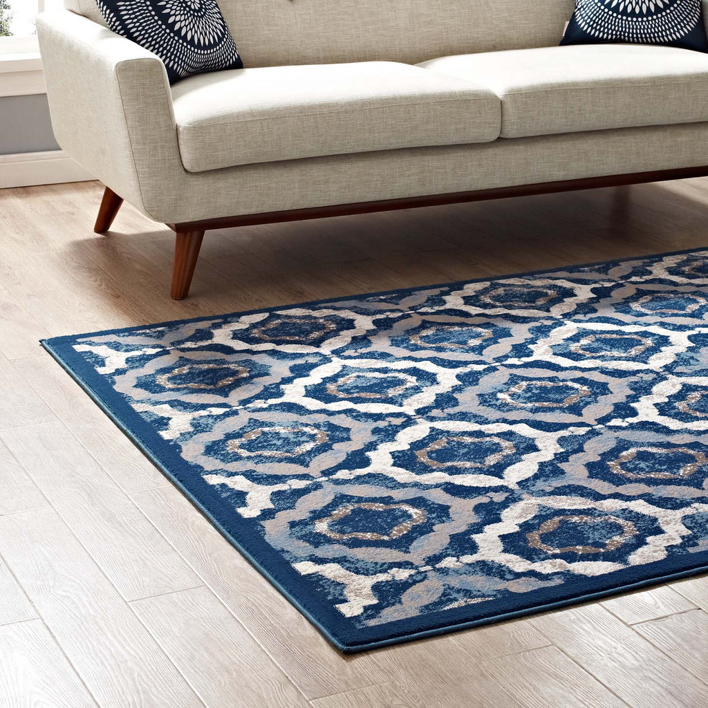 Kalinda Rustic Vintage Moroccan Trellis 5x8 Area Rug by Modway
