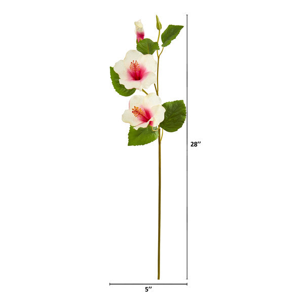 28" Hibiscus Artificial Flower (Set of 12)