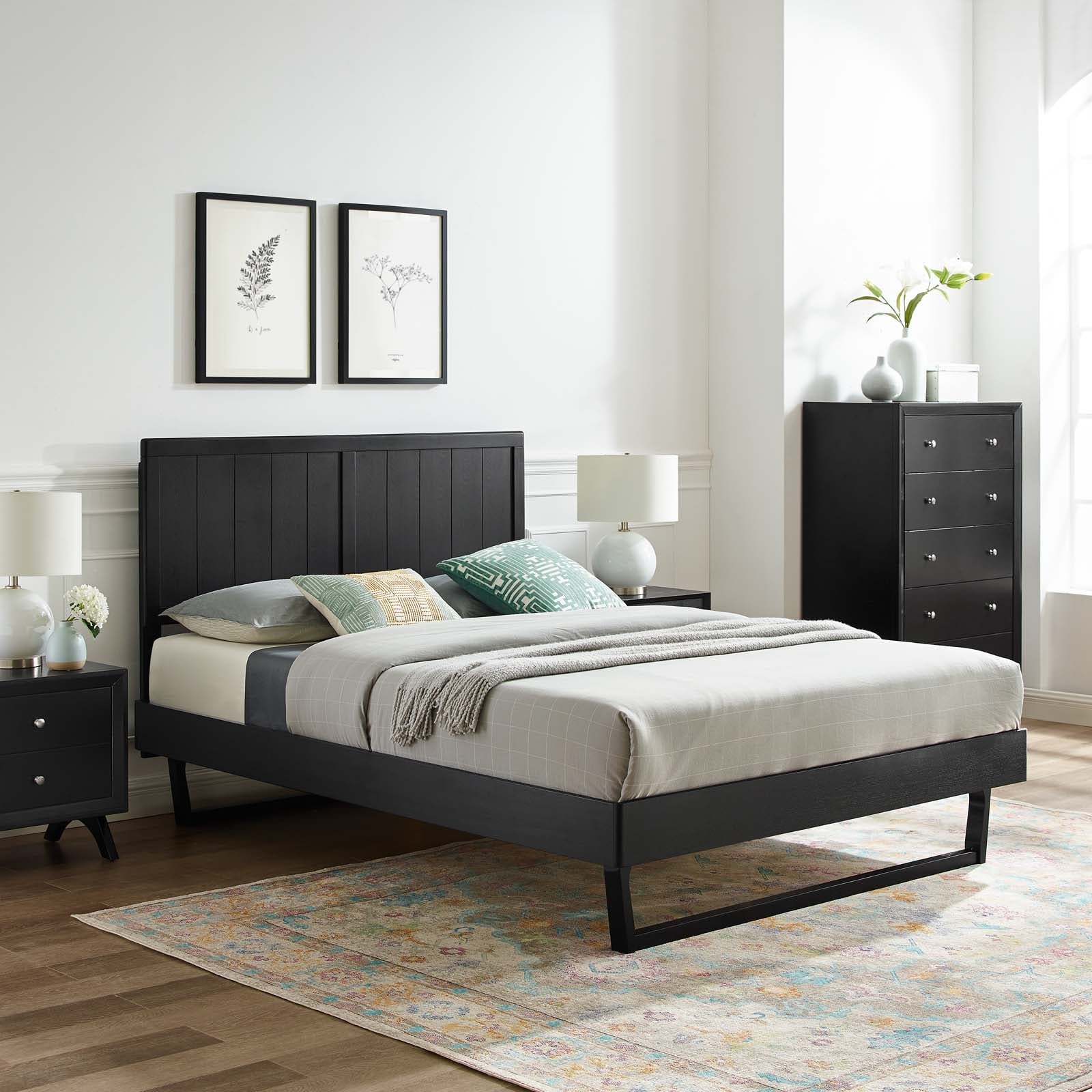 Alana Wood Full Platform Bed With Angular Frame by Modway