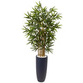 4' Bamboo Tree in Gray Cylinder Planter