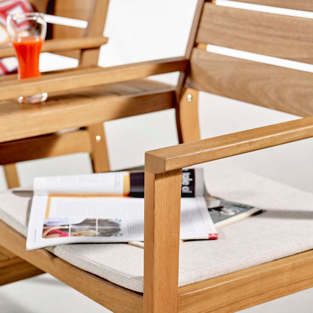 Viewscape Outdoor Patio Ash Wood Jack and Jill Chair Set by Modway