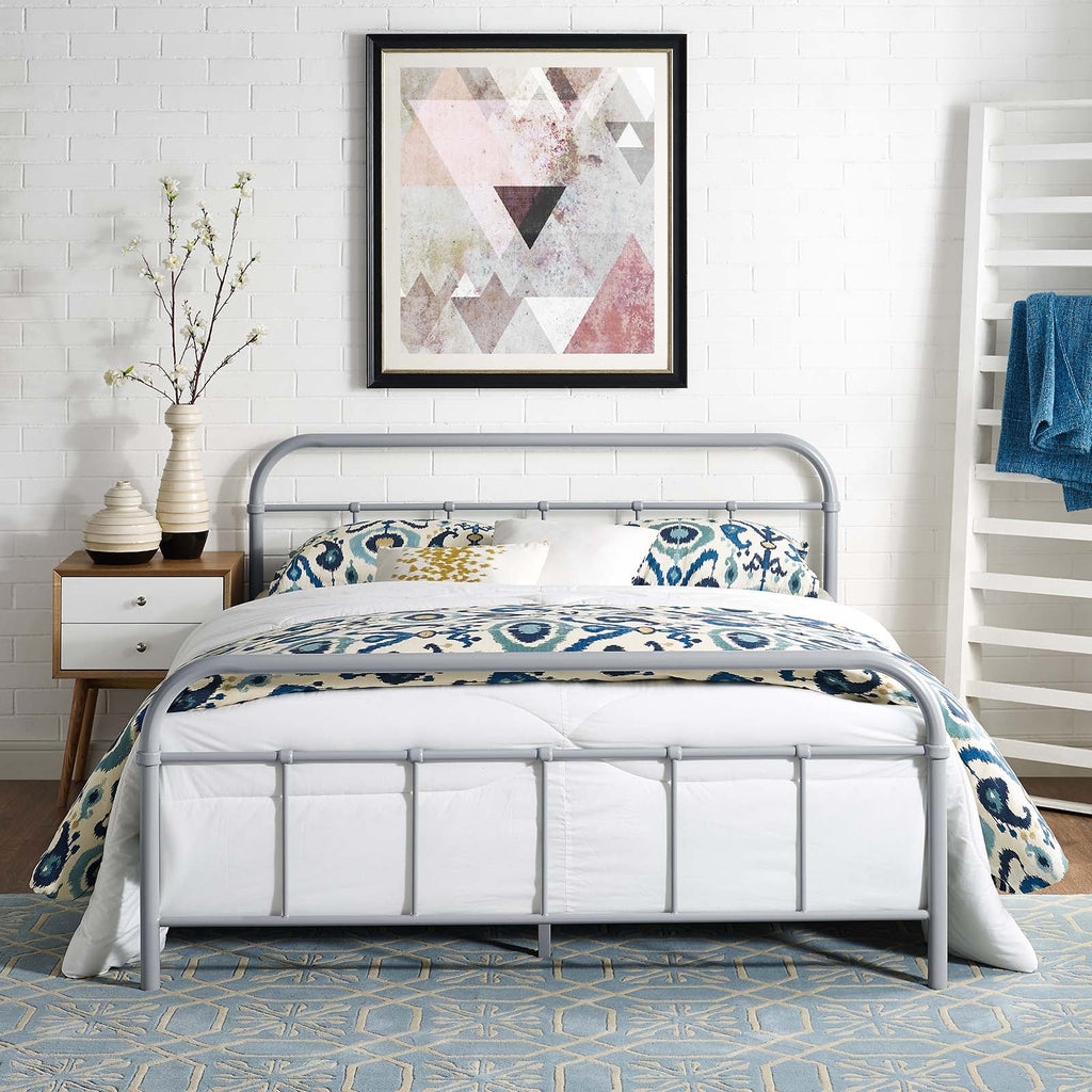 Maisie Stainless Steel Queen Bed Frame by Modway