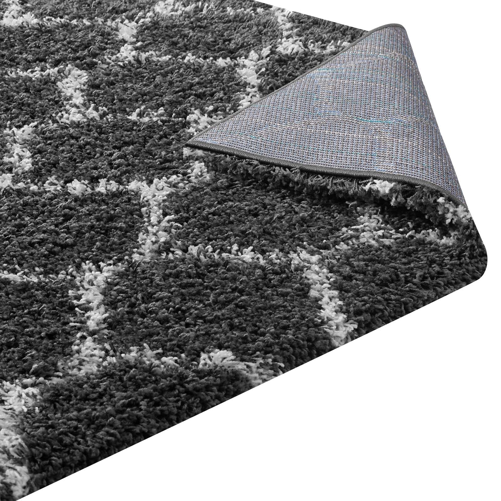 Solvea Moroccan Trellis 5x8 Shag Area Rug by Modway