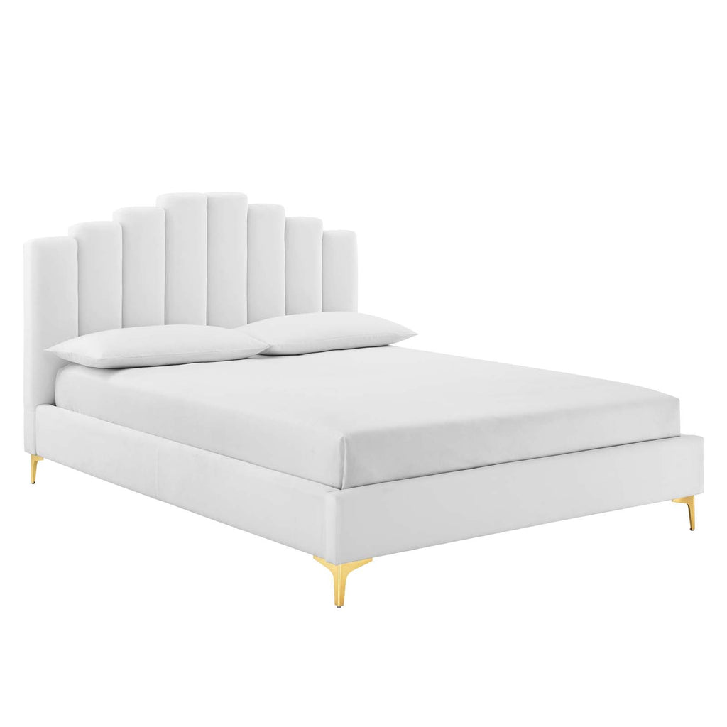 Olivia Performance Velvet Queen Platform Bed by Modway