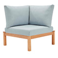 Freeport Karri Wood Sectional Sofa Outdoor Patio Corner Chair by Modway
