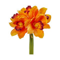 9" Cymbidium Orchid Artificial Flower Bundle (Set Of 6) 2250-S6-OR