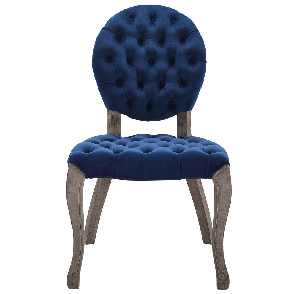 Exhibit French Vintage Dining Performance Velvet Side Chair by Modway
