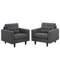 Empress Upholstered Fabric Armchair Set of 2 by Modway