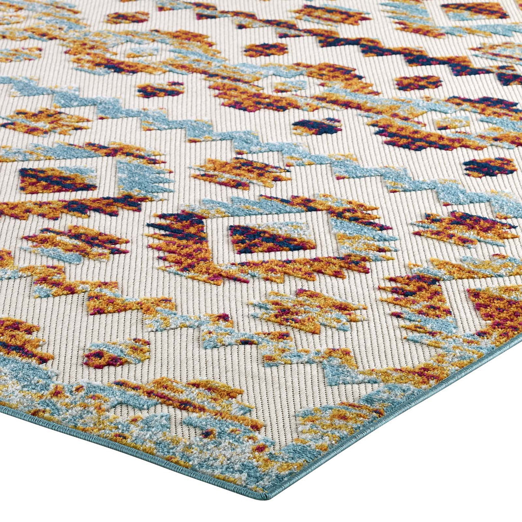 Reflect Takara Abstract Diamond Moroccan Trellis 5x8 Indoor and Outdoor Area Rug by Modway
