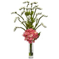 Hydrangea and Statice Bud Arrangement