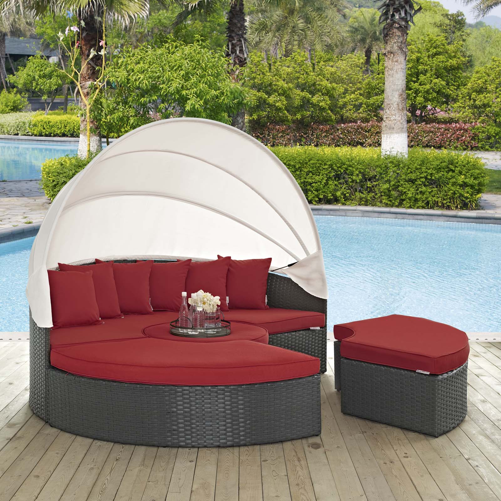 Sojourn Outdoor Patio Sunbrella¨ Daybed by Modway