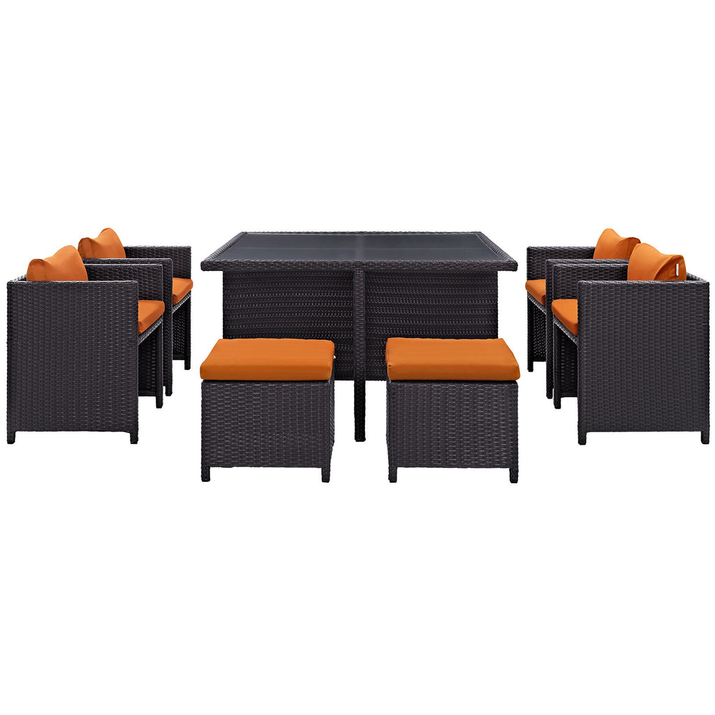 Inverse 9 Piece Outdoor Patio Dining Set by Modway
