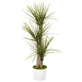 56" Yucca Artificial Tree in Tin White Planter