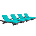 Convene Outdoor Patio Chaise Set of 4 by Modway