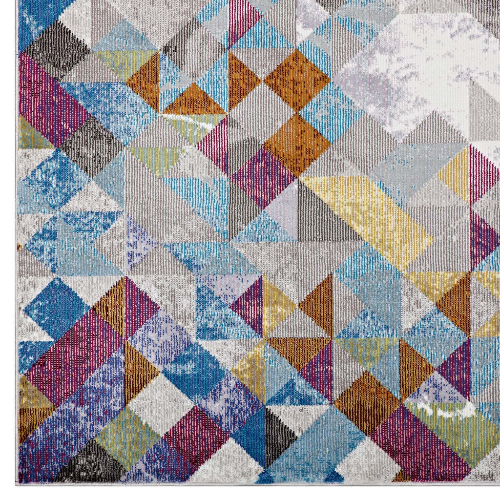 Lavendula Triangle Mosaic 4x6 Area Rug by Modway