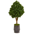 49"  Tea Leaf Artificial Tree in Metal Planter UV Resistant (Indoor/Outdoor)