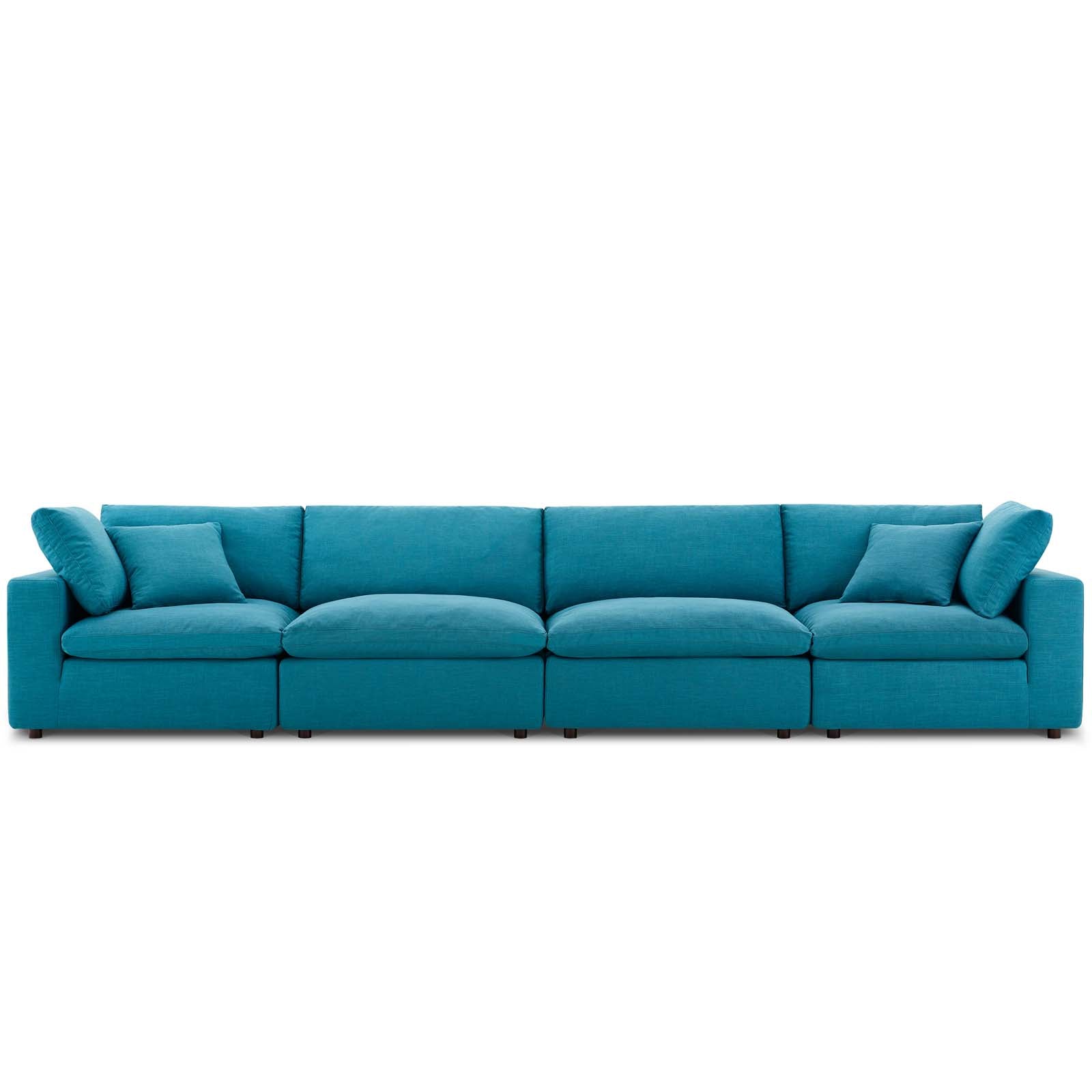 Commix 4 Piece Down Filled Overstuffed Sectional Sofa Set by Modway