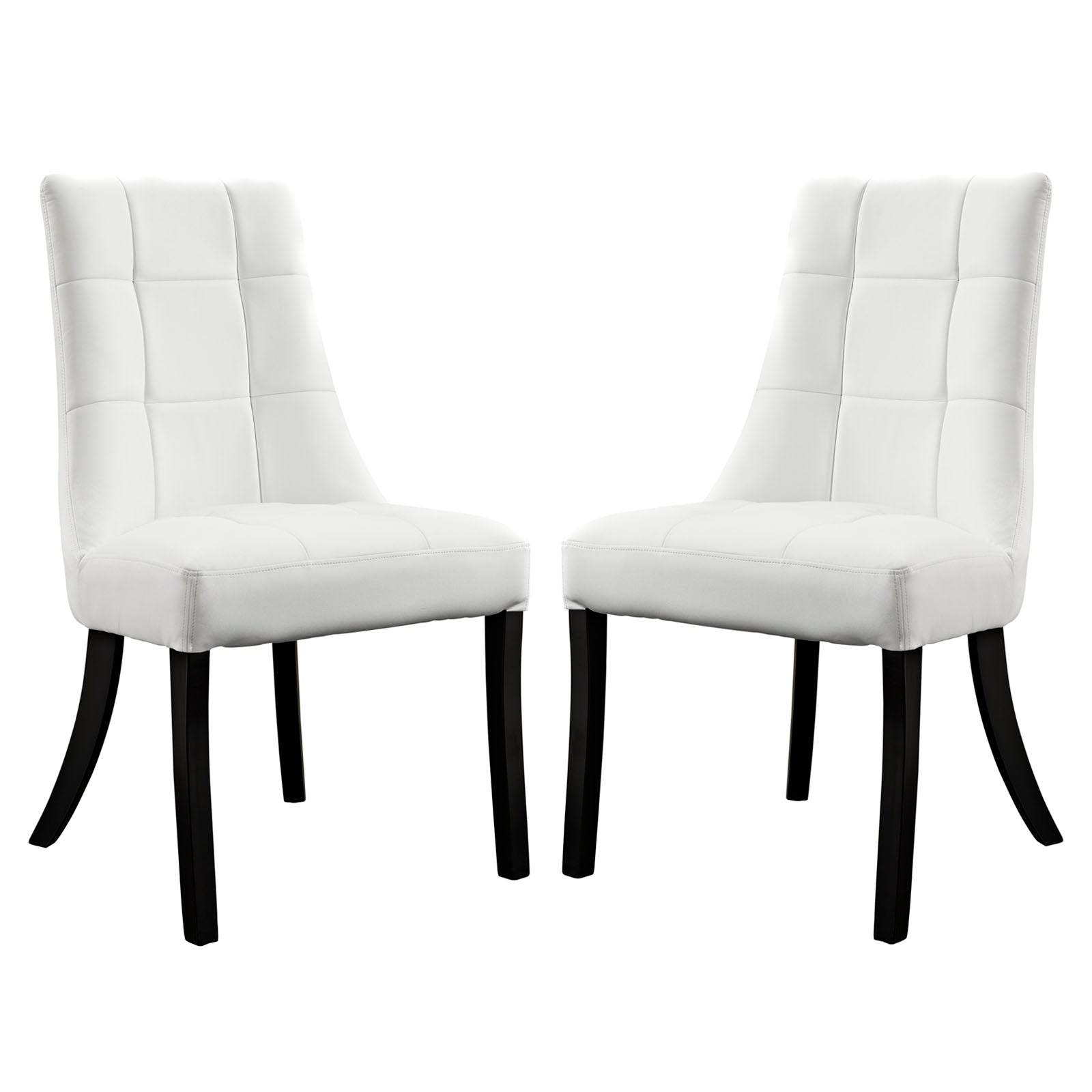 Noblesse Vinyl Dining Chair Set of 2 by Modway