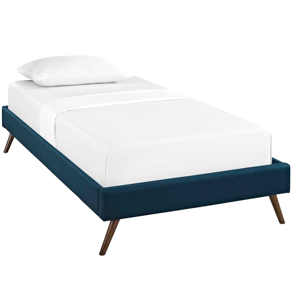 Loryn Fabric Twin Bed Frame with Round Splayed Legs by Modway