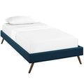 Loryn Fabric Twin Bed Frame with Round Splayed Legs by Modway