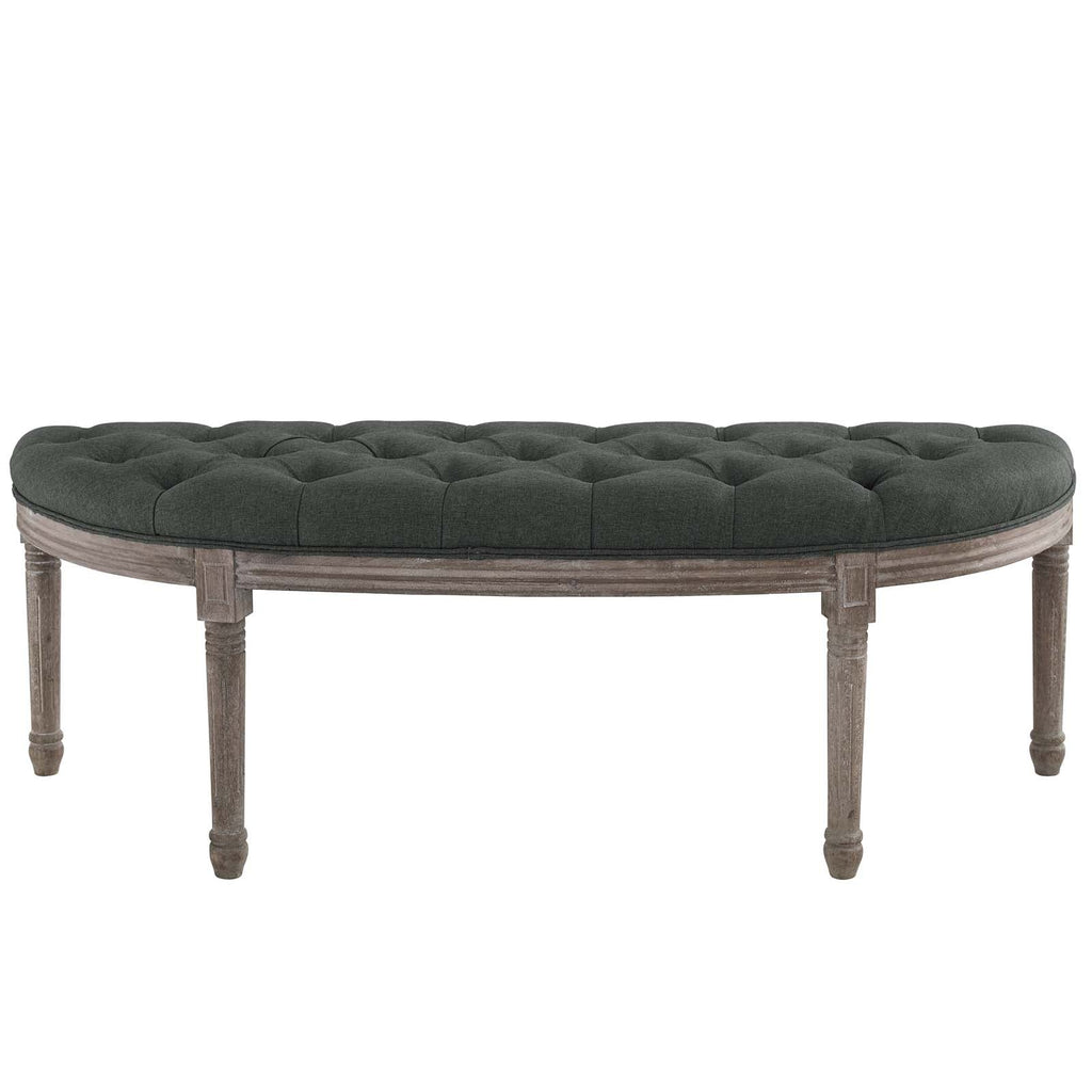 Esteem Vintage French Upholstered Fabric Semi-Circle Bench by Modway
