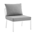 Riverside Outdoor Patio Aluminum Armless Chair by Modway