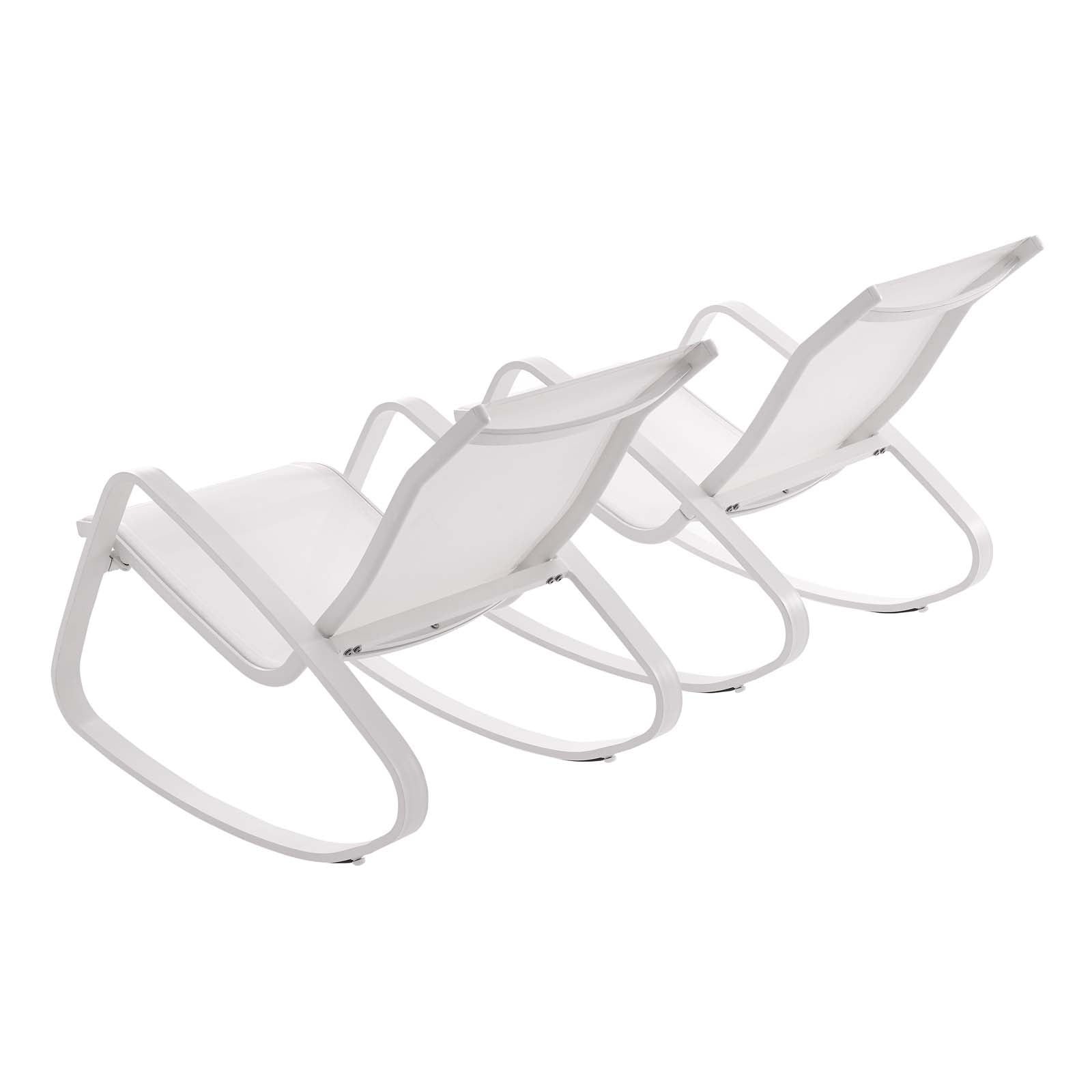Traveler Outdoor Patio Mesh Sling Rocking Lounge Chair Set of 2 by Modway