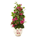 25"  Bougainvillea Artificial Climbing Plant in Floral Vase