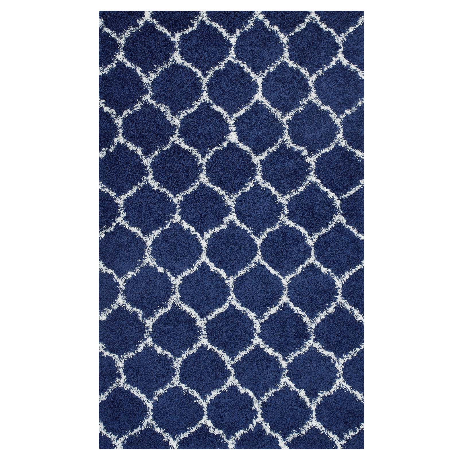 Solvea Moroccan Trellis 5x8 Shag Area Rug by Modway