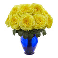 Rose Artificial Arrangement in Rose Colored Vase