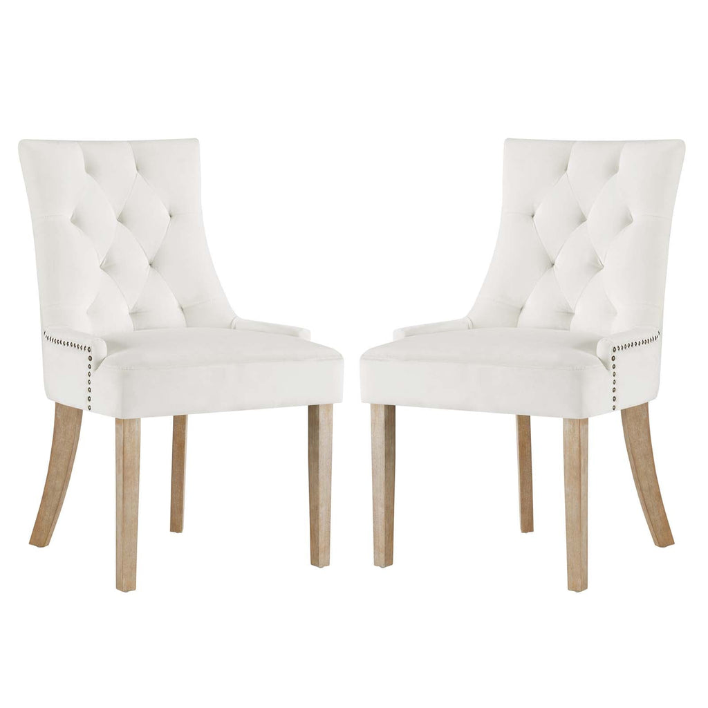 Pose Performance Velvet Dining Chair Set of 2 by Modway