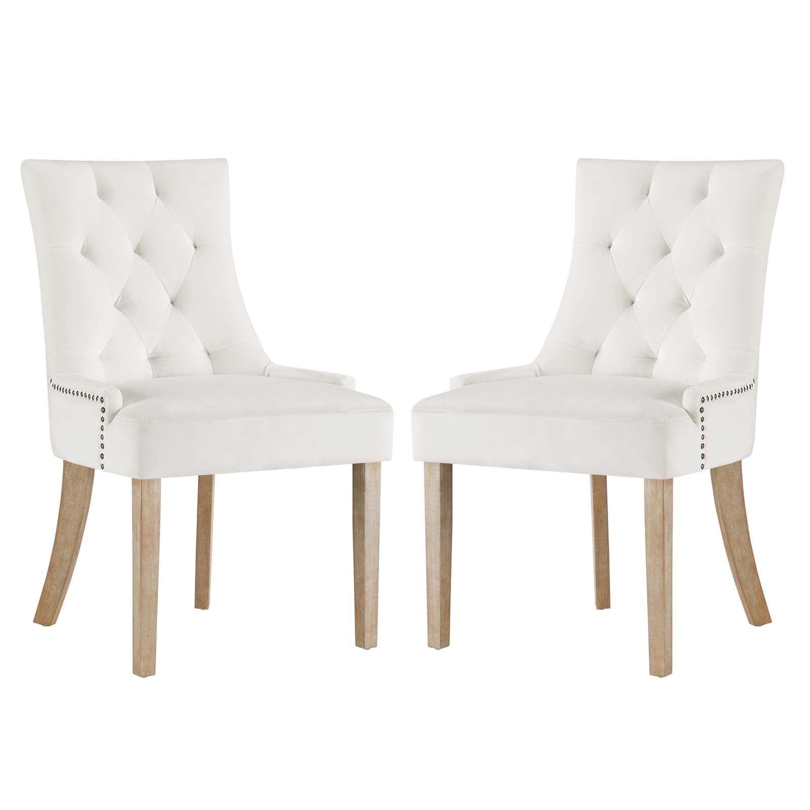 Pose Performance Velvet Dining Chair Set of 2 by Modway