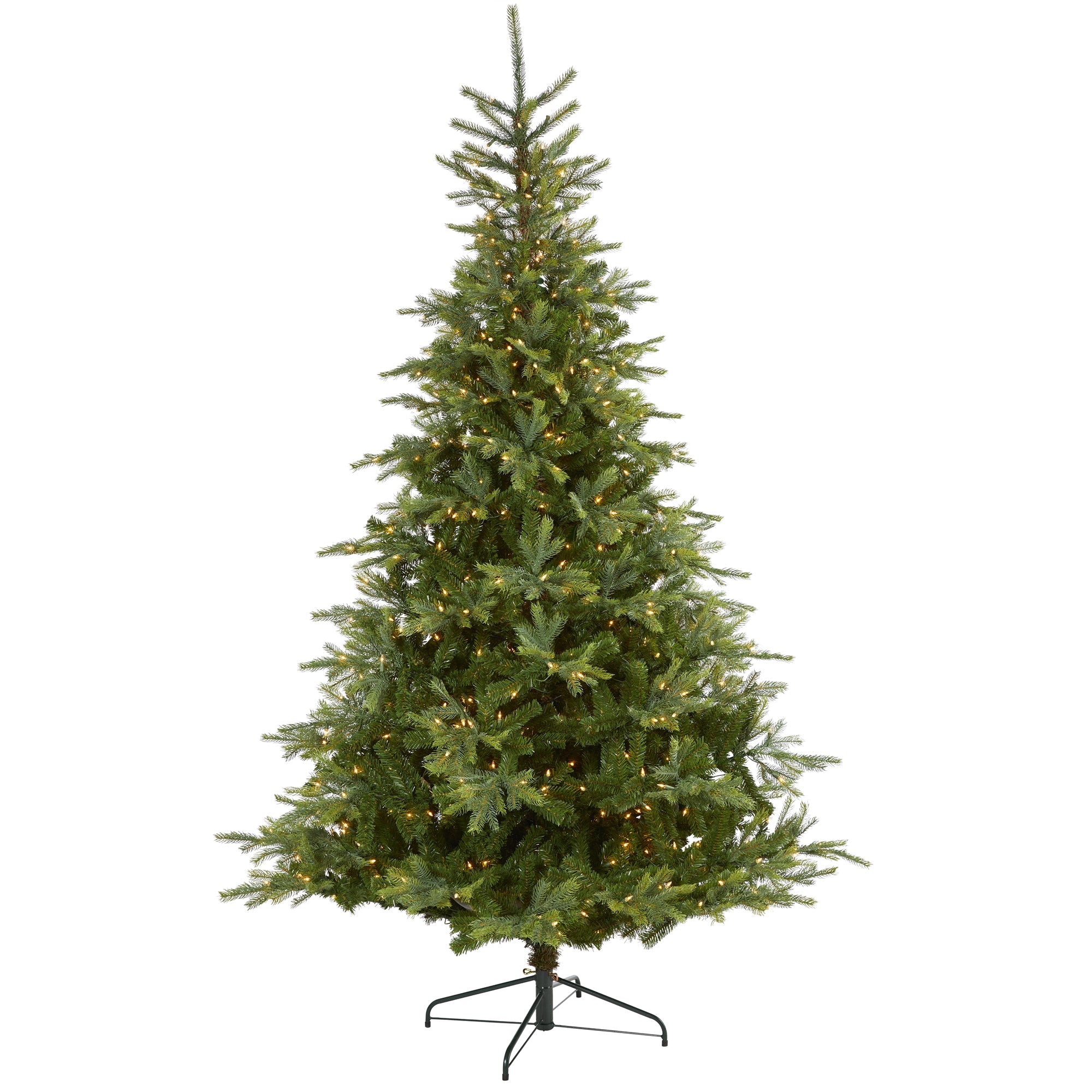 8' North Carolina Spruce Artificial Christmas Tree w 650 Clear Lights
