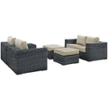 Summon 5 Piece Outdoor Patio Sunbrella¨ Sectional Set by Modway