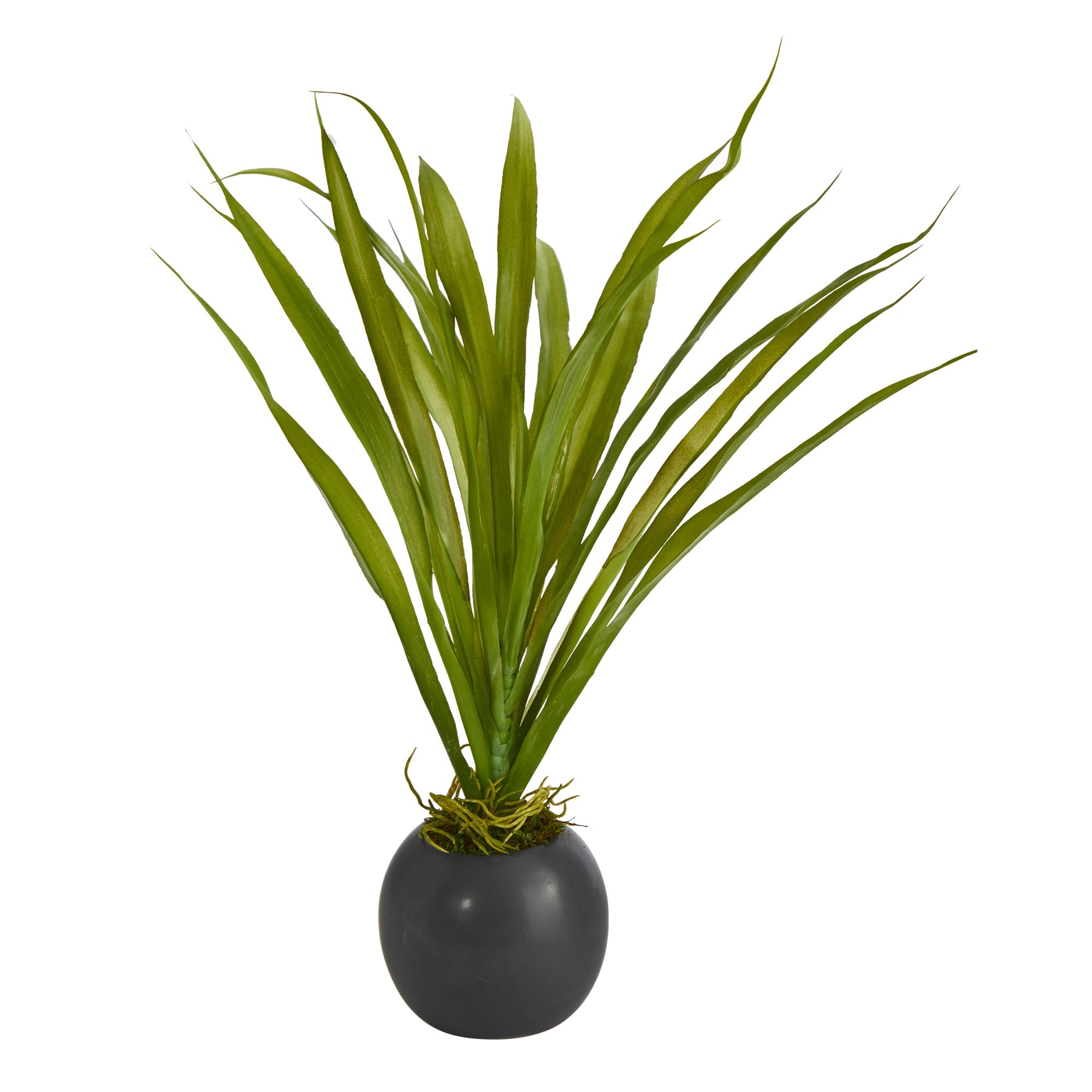 15" Grass Artificial Plant in Decorative Planter