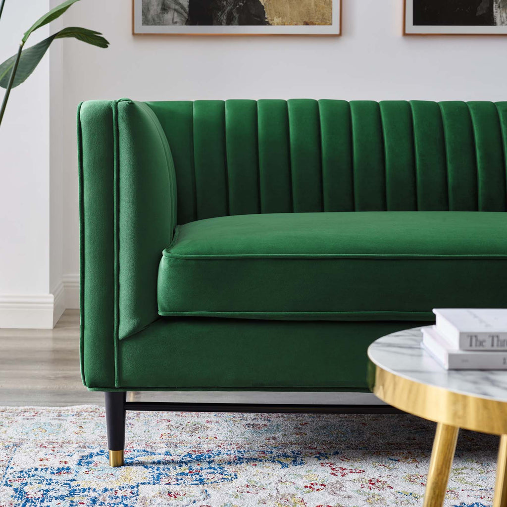 Devote Channel Tufted Performance Velvet Loveseat by Modway