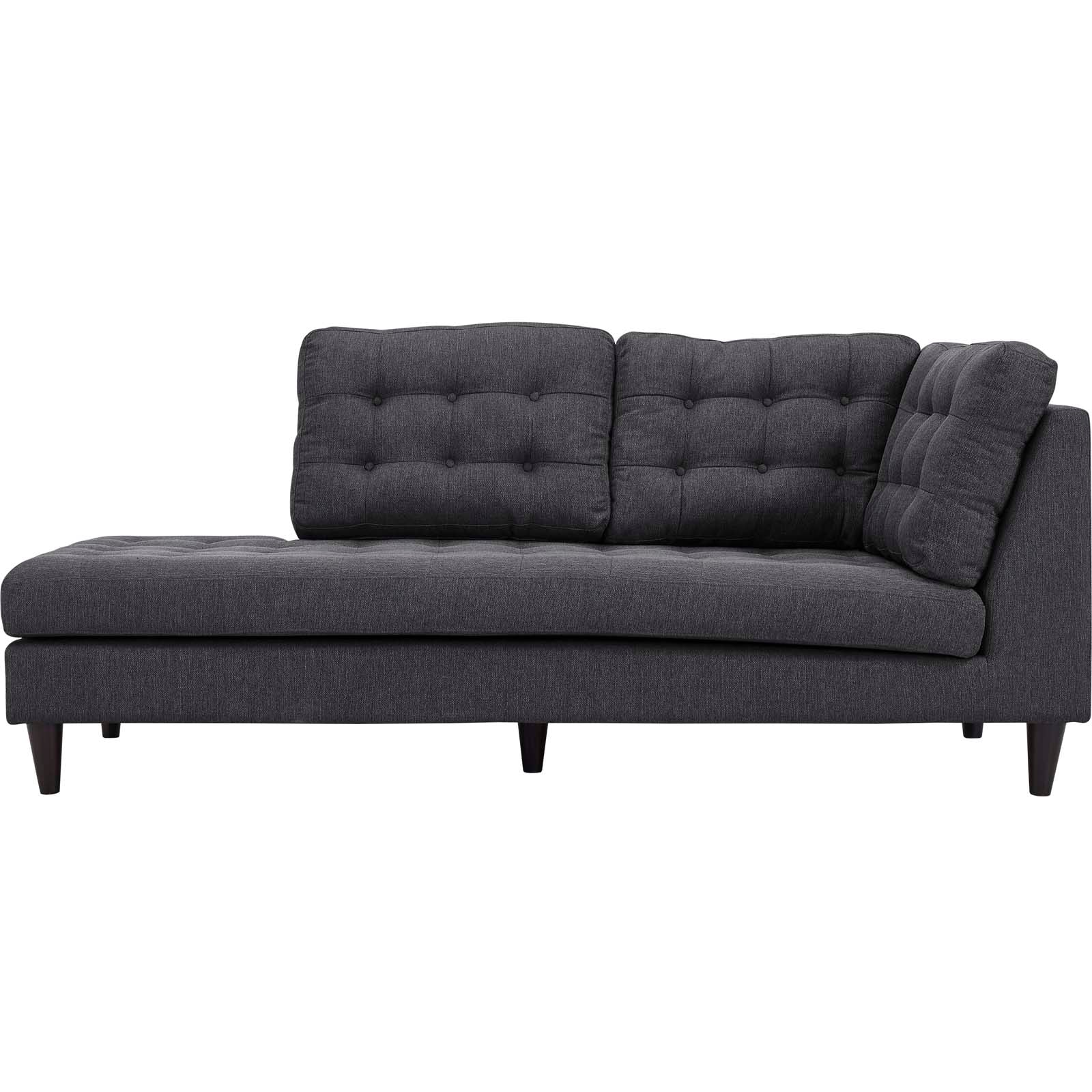 Empress Upholstered Fabric Left Facing Bumper by Modway