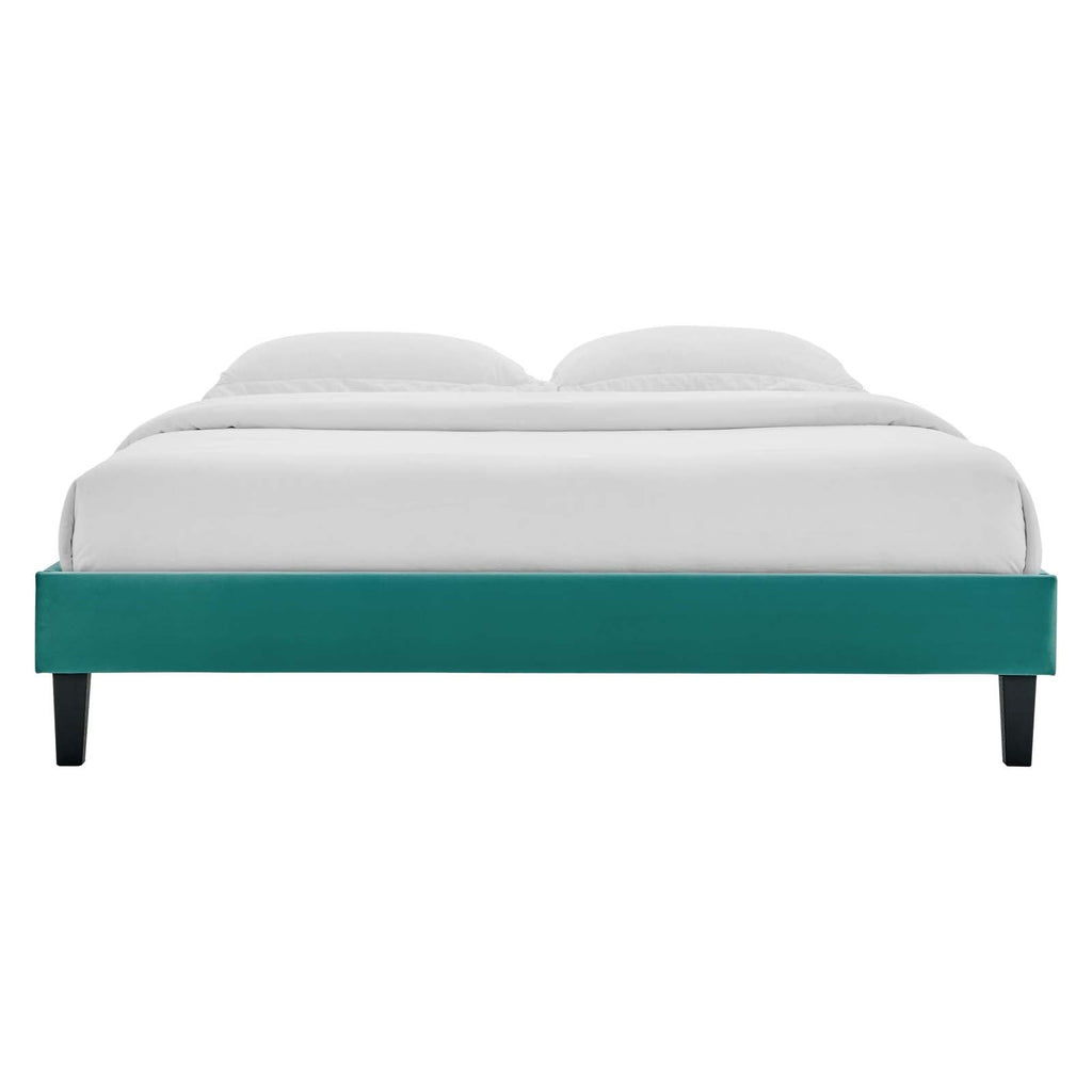 Reign Performance Velvet Full Platform Bed Frame by Modway