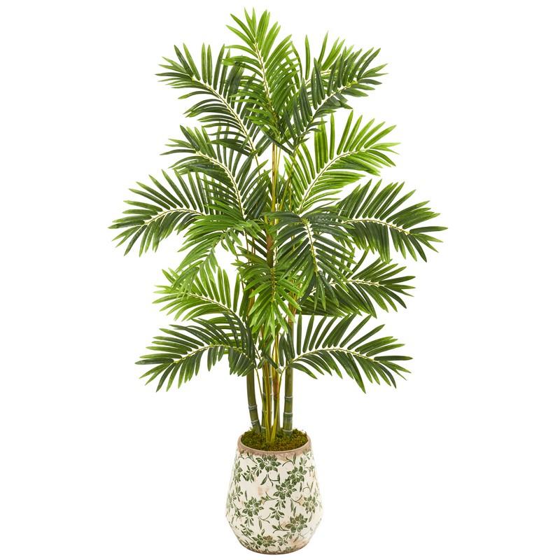 61"  Areca Palm Artificial Tree in Floral Planter