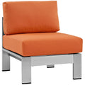 Shore Armless Outdoor Patio Aluminum Chair by Modway