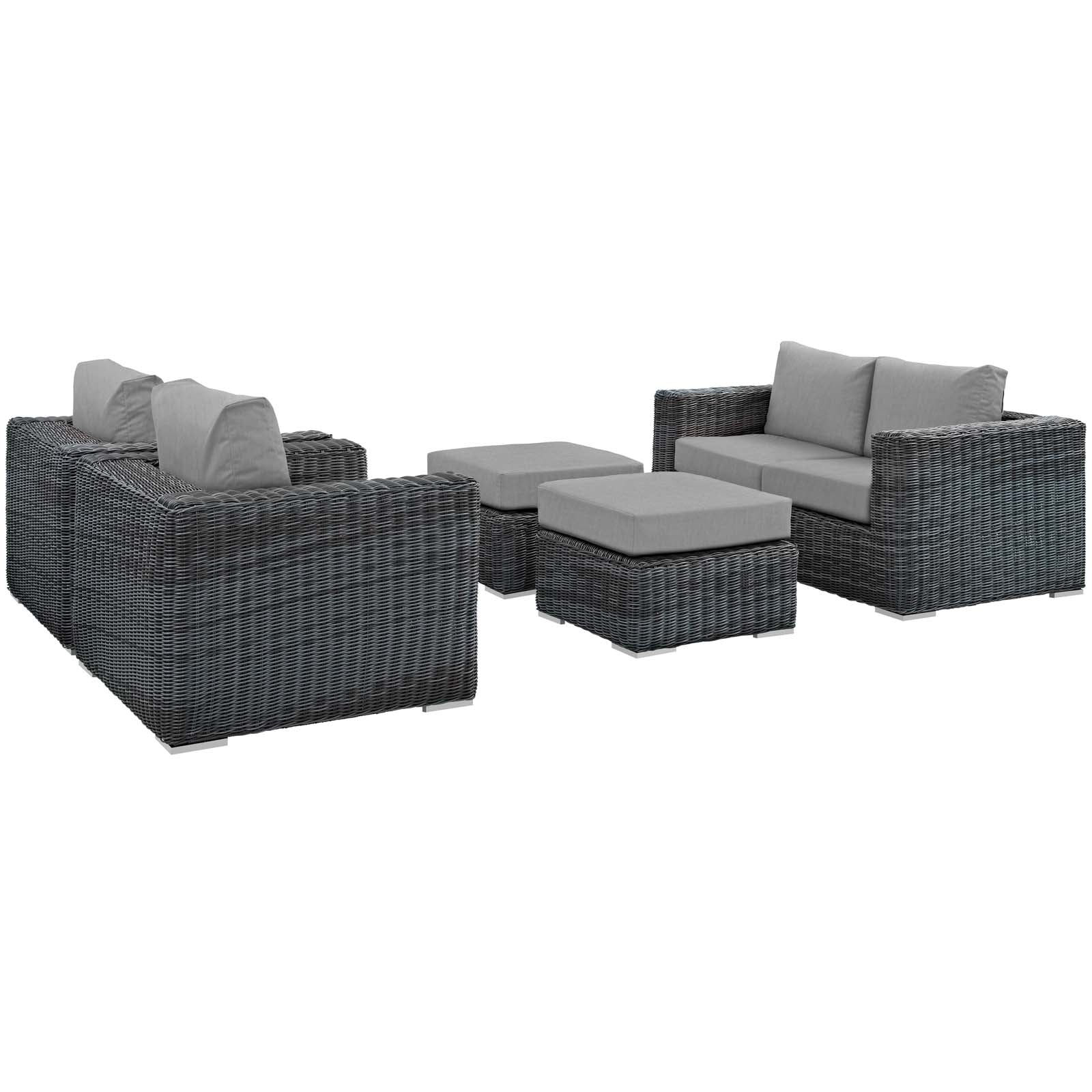 Summon 5 Piece Outdoor Patio Sunbrella¨ Sectional Set by Modway