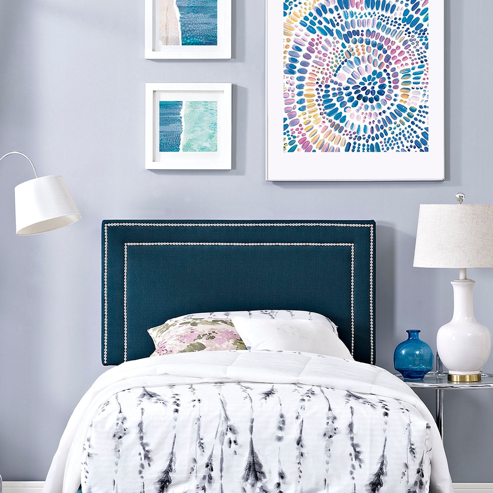 Jessamine Upholstered Fabric Twin Headboard by Modway