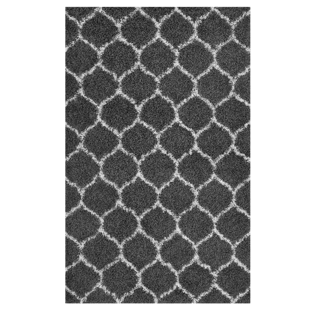 Solvea Moroccan Trellis 5x8 Shag Area Rug by Modway