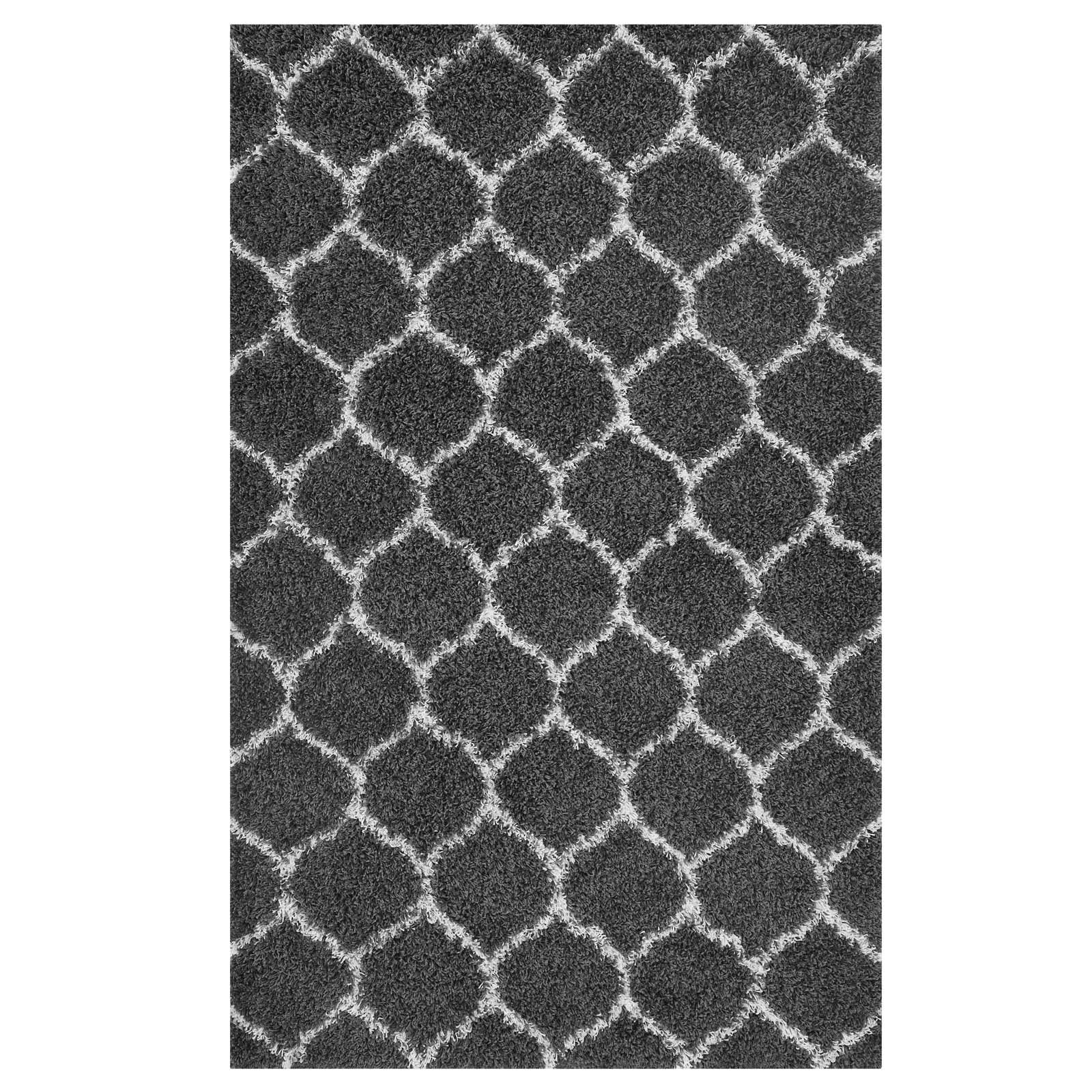 Solvea Moroccan Trellis 5x8 Shag Area Rug by Modway