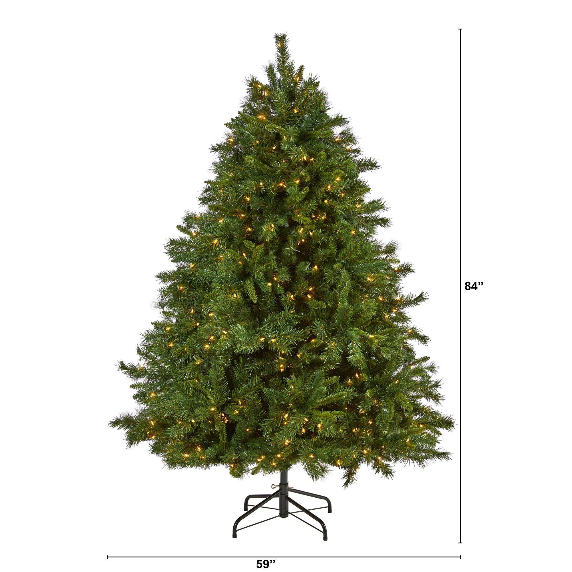 7' Wyoming Mixed Pine Artificial Christmas Tree with 550 Clear Lights