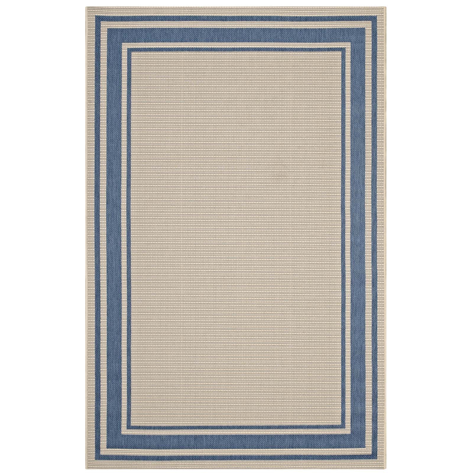Rim Solid Border Indoor and Outdoor 5x8 Area Rug by Modway